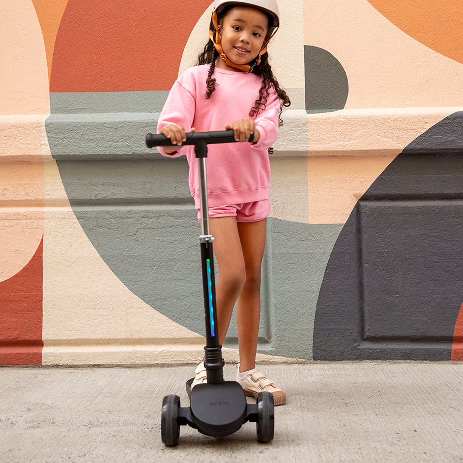 Amber Light-Up Kick Scooter